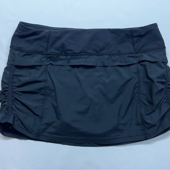 Lululemon Low Rise Skorts Womens Size 6 Black Zip Pocket - Picture 3 of 9